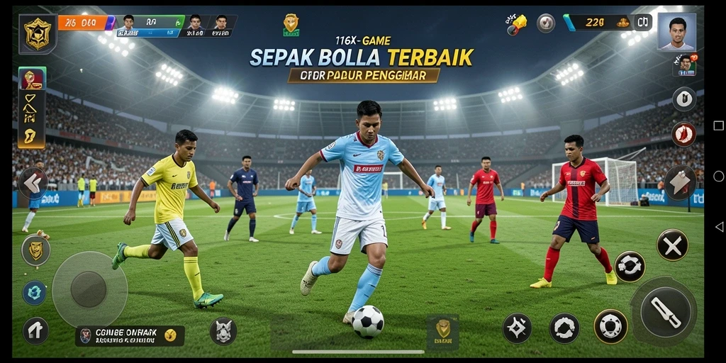 Tampilan permainan sepak bola yang memukau dalam 116X.