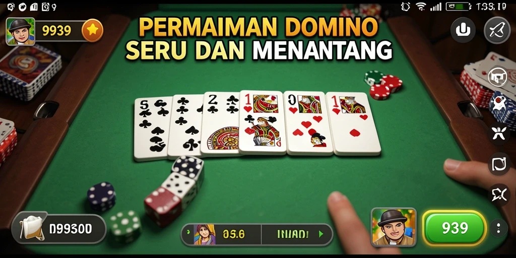 Tampilan gameplay Domino yang seru dan interaktif.