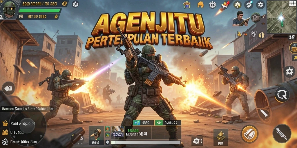 Gameplay seru AGENJITU dalam pertarungan Battle Royale.