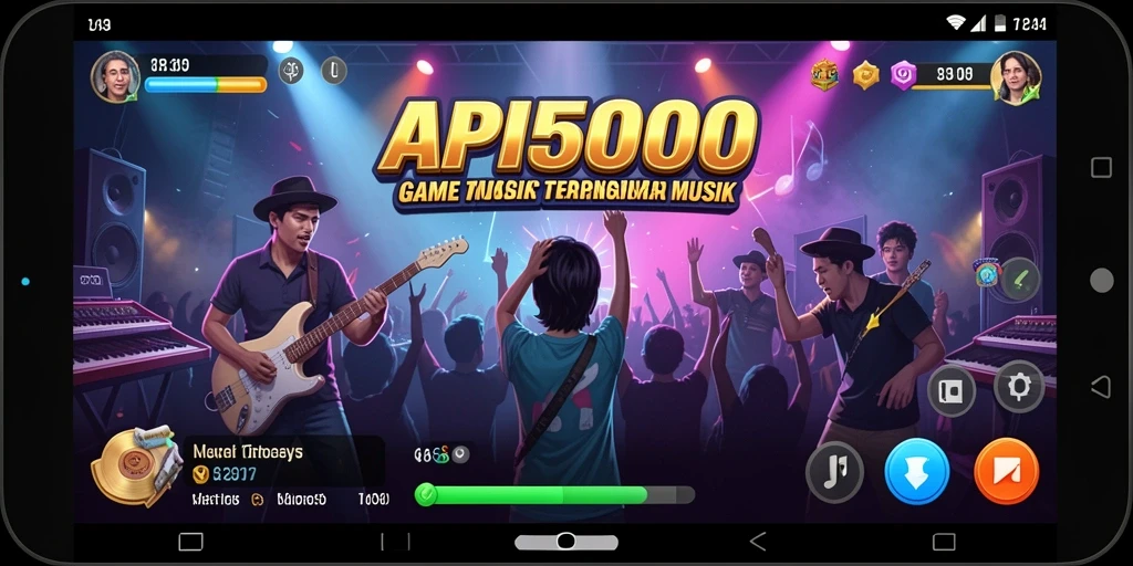 Tampilan gameplay <strong>API5000</strong> yang menarik dan interaktif saat bermain musik.
