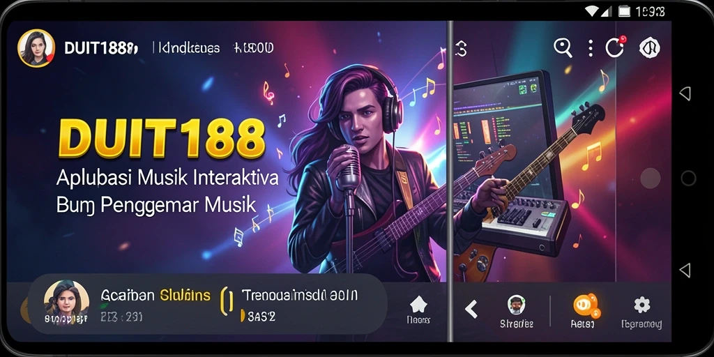 Tampilan gameplay seru di aplikasi musik interaktif DUIT188.