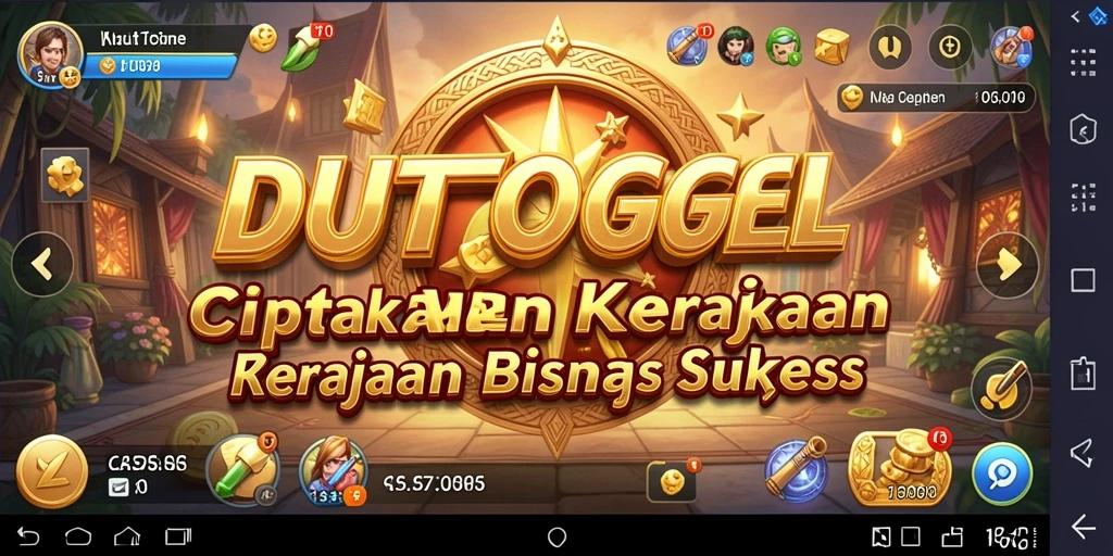 Tampilan gameplay menarik dari DULTOGEL menunjukkan dinamika bisnis yang seru.