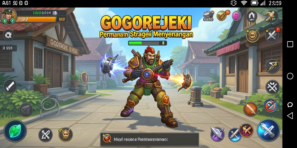 Tampilan gameplay GOGOREJEKI dengan pengelolaan sumber daya yang strategis.