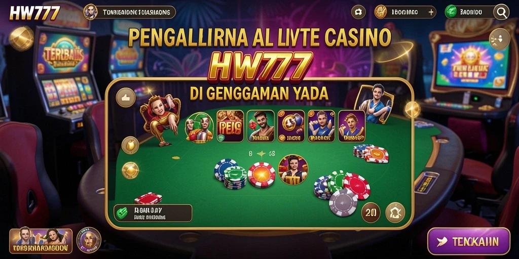 Tampilan gameplay Live Casino HW777 yang menegangkan dan interaktif.