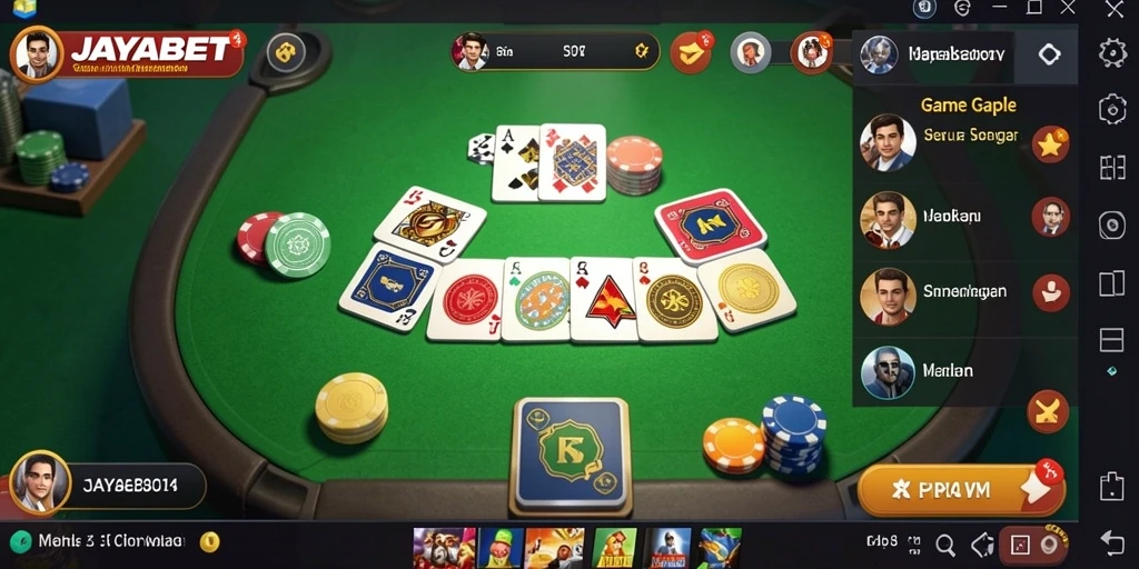 Screenshot permainan Gaple JAYABET yang menarik dan seru.