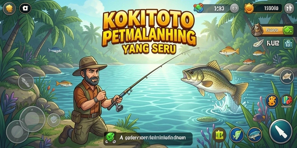 Screenshot KOKITOTO menunjukkan momen memancing yang seru dan menegangkan.