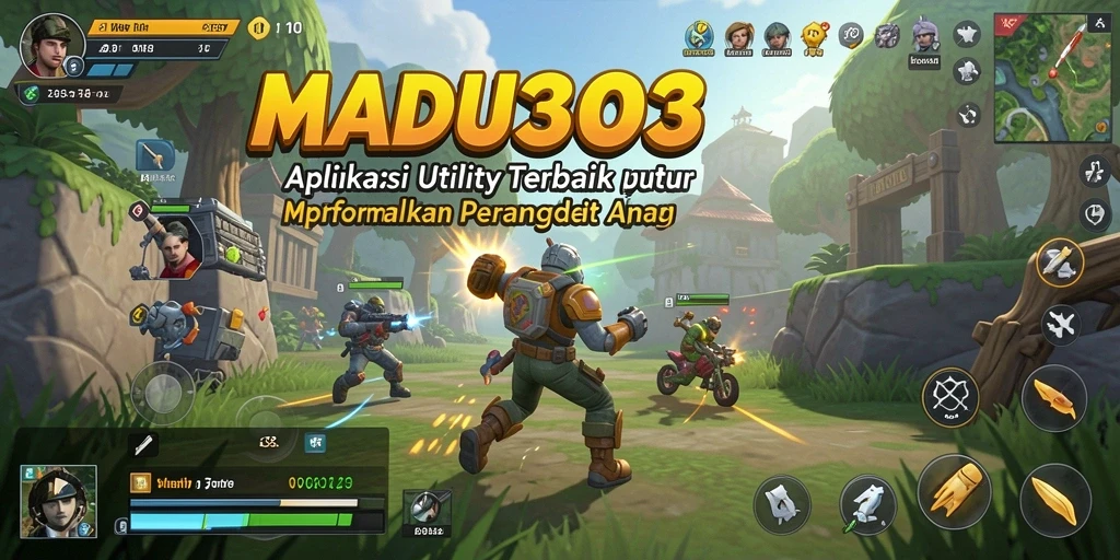 Tampilan utama MADU303 dengan fungsi pembersihan dan pengoptimalan.