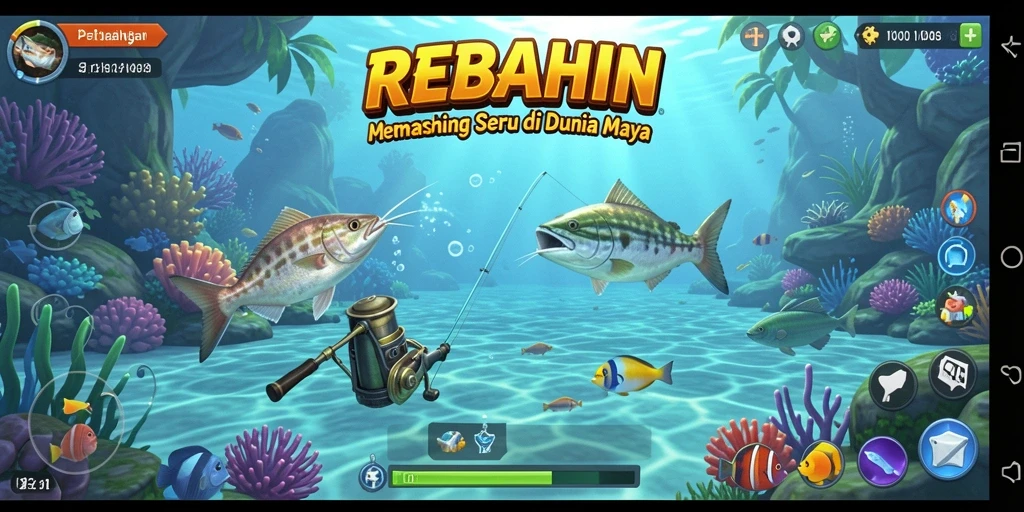 Gameplay memancing seru dengan beragam ikan dan lokasi menakjubkan.