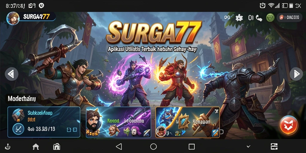 Tampilan antarmuka SURGA77 yang sederhana dan menarik dalam penggunaan Utility.