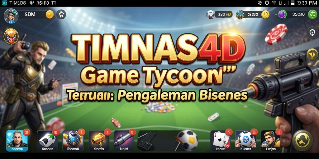 Tampilan gameplay TIMNAS4D yang menampilkan manajemen tim sepak bola.