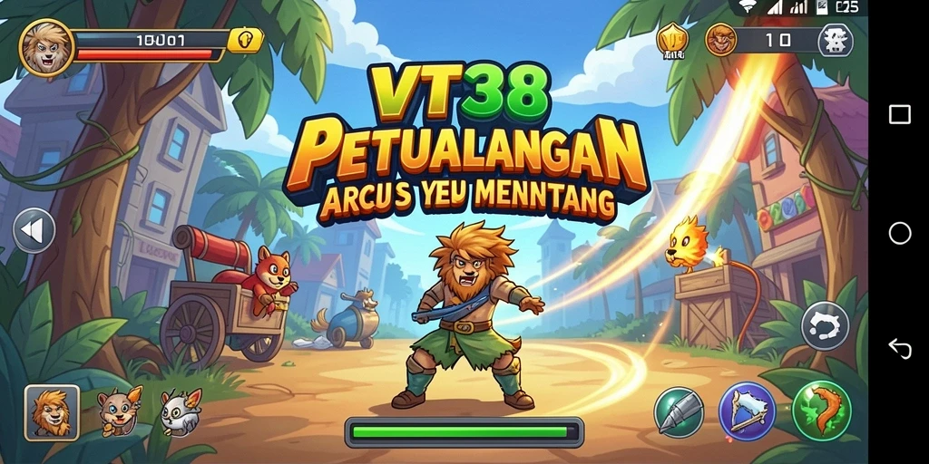 Gambaran gameplay seru di VT38 dengan rintangan menantang.