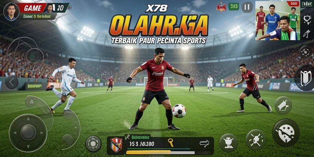 Tampilan screenshot X78 menunjukkan intensitas pertandingan olahraga yang mendebarkan.